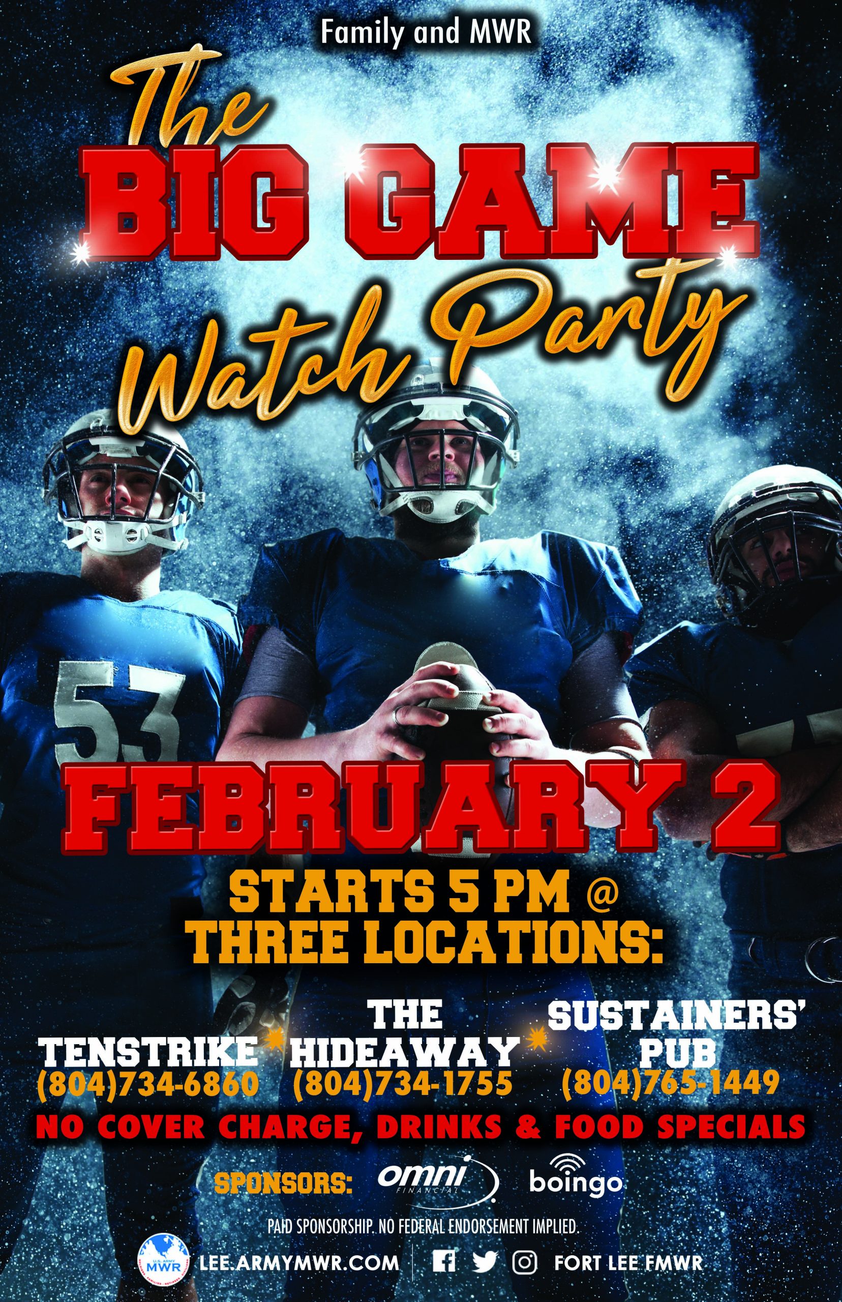 Fort Lee Big Game Flyer 2020